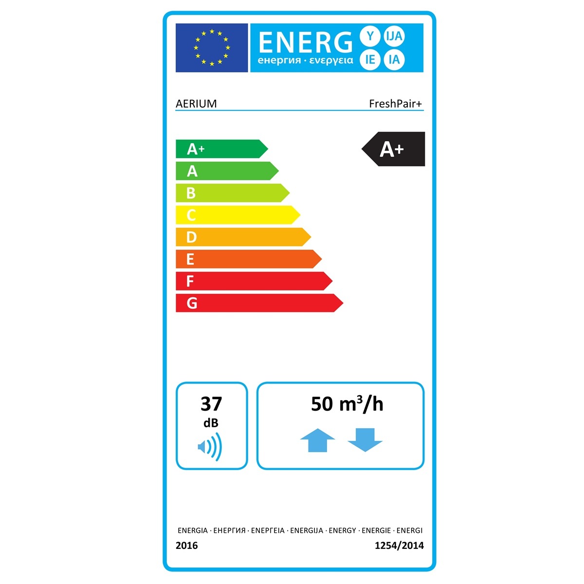 Decentrale warmteterugwinning AERIUM FreshPair+ C60P met CO2-sensor